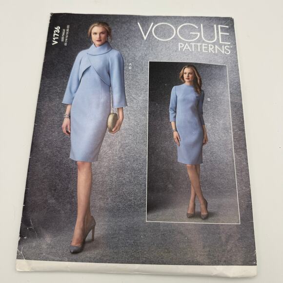 2020 Vogue Dress UNCUT Sewing Pattern V1736  14~16~18~20~22 - Picture 1 of 6